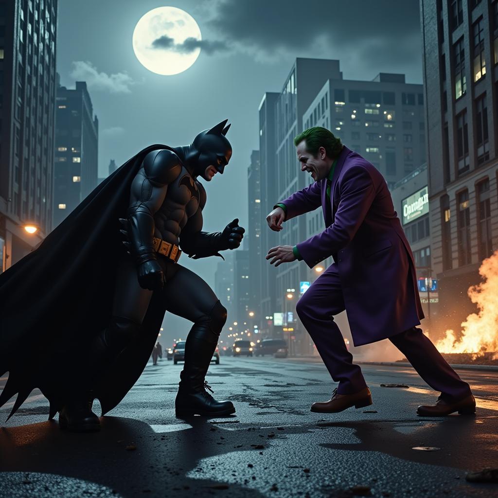 Batman và Joker đối đầu trong đêm Gotham