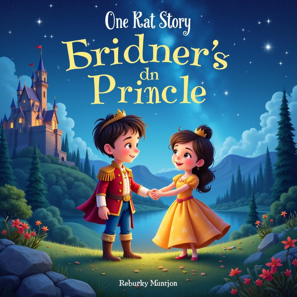 A Colorful Book Cover Featuring a Prince and Princess