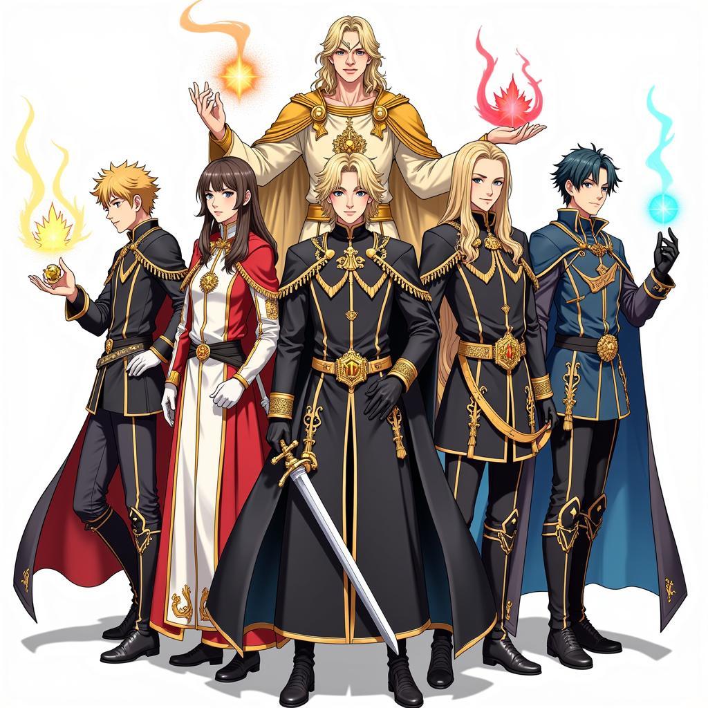 Các đội Magic Knights trong Black Clover truyện màu