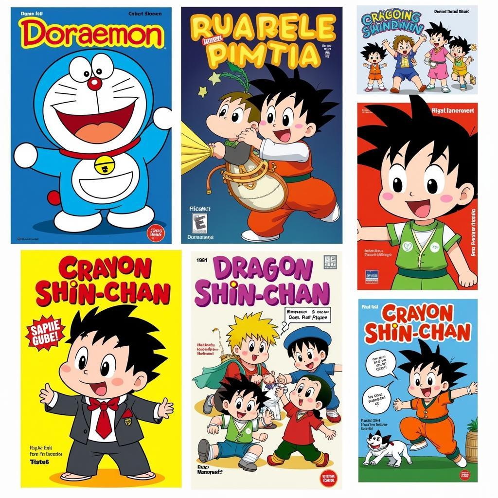 Bộ truyện tranh hài hước nổi tiếng: Doreamon, Shin - Cậu Bé Bút Chì, 7 Viên Ngọc Rồng