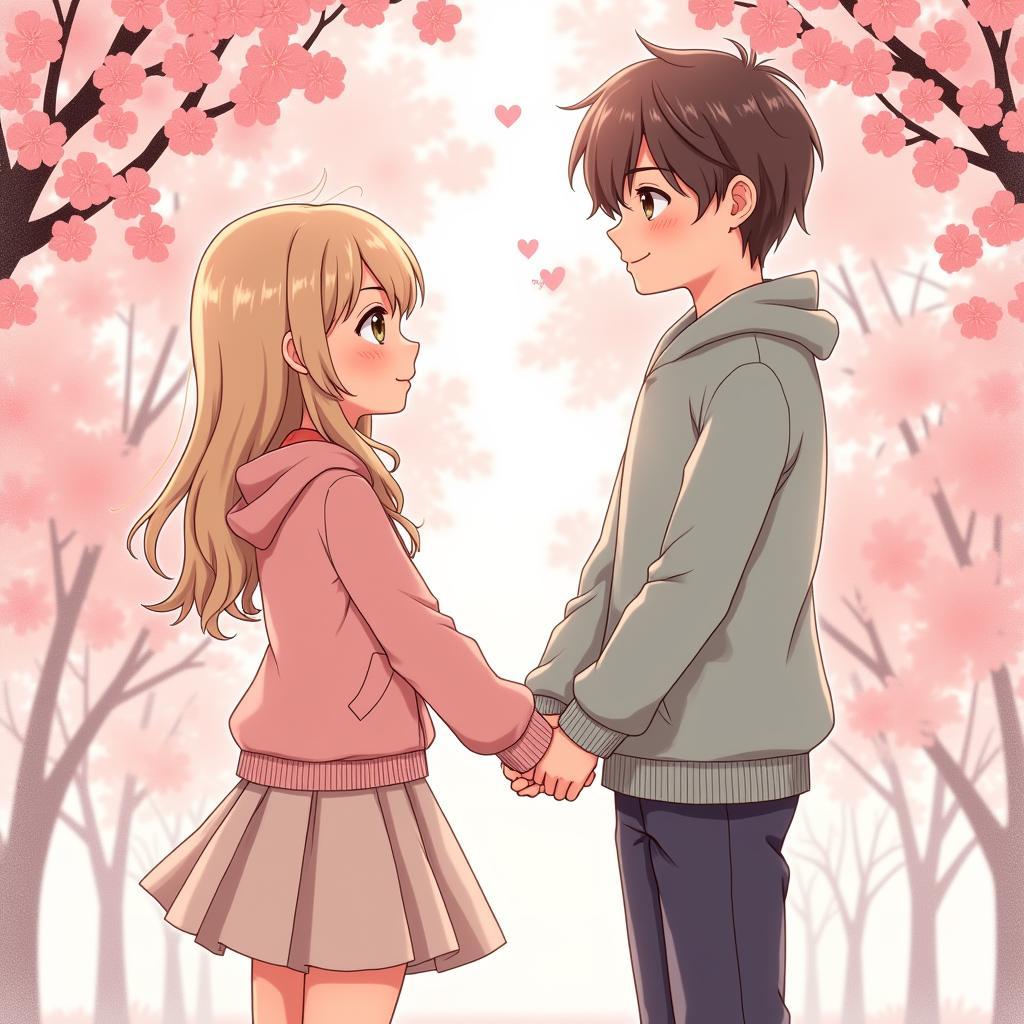 Couple in shoujo manga