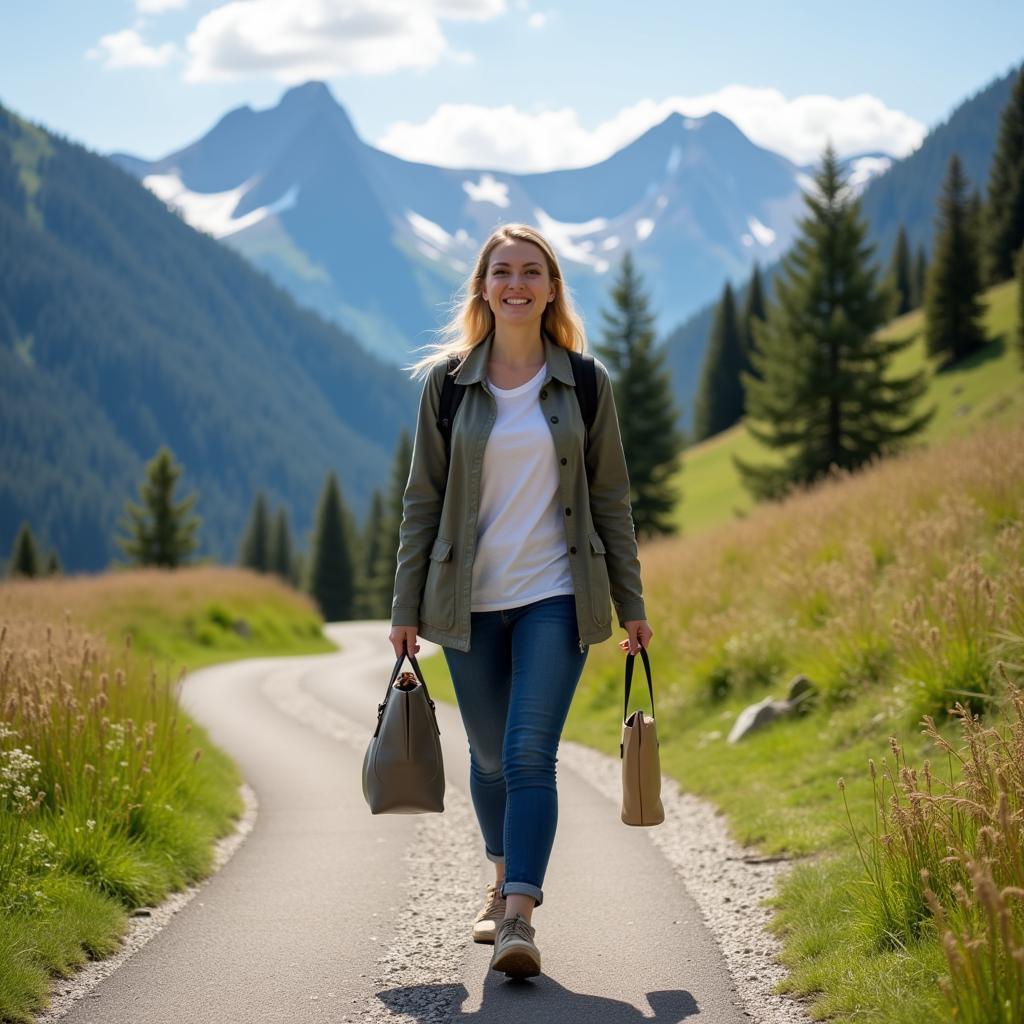 A teacher in mountainous area