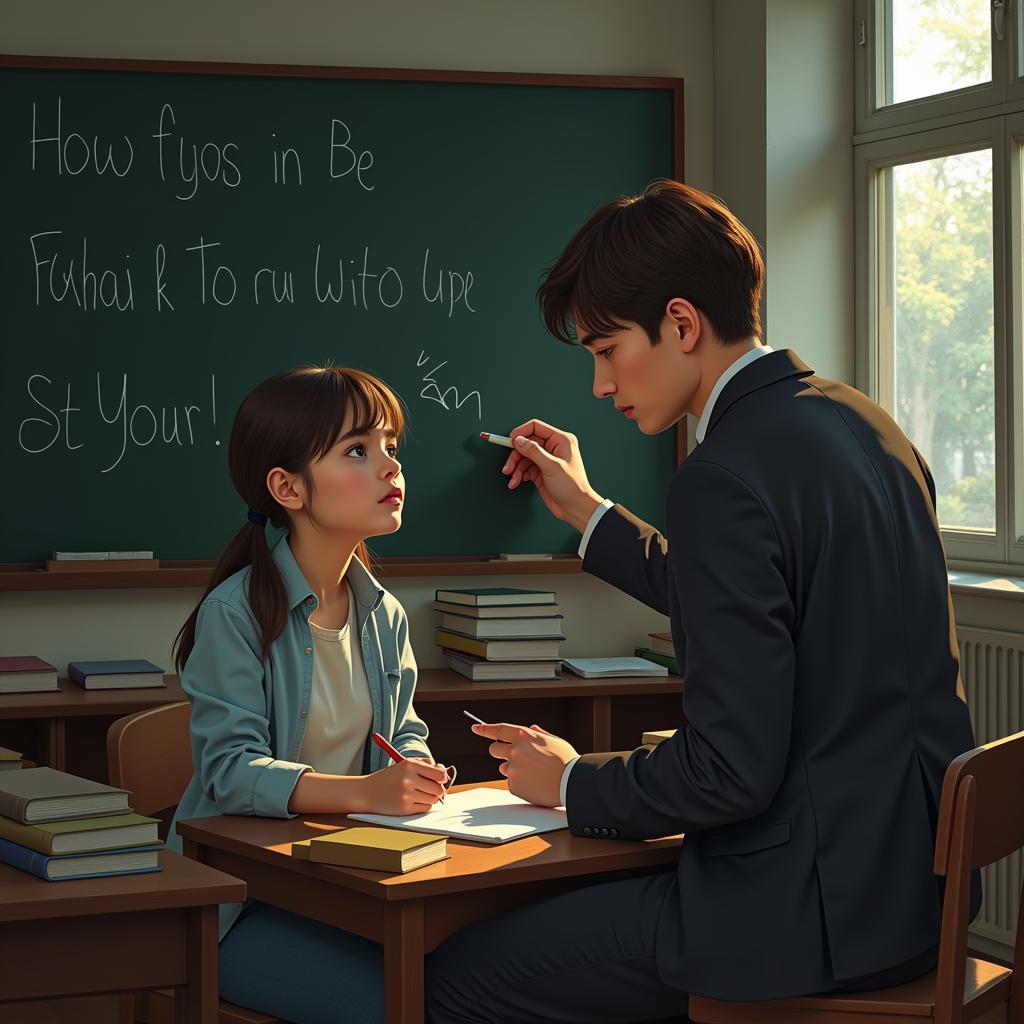 Secret Crush: The Student's Unspoken Love for Her Teacher