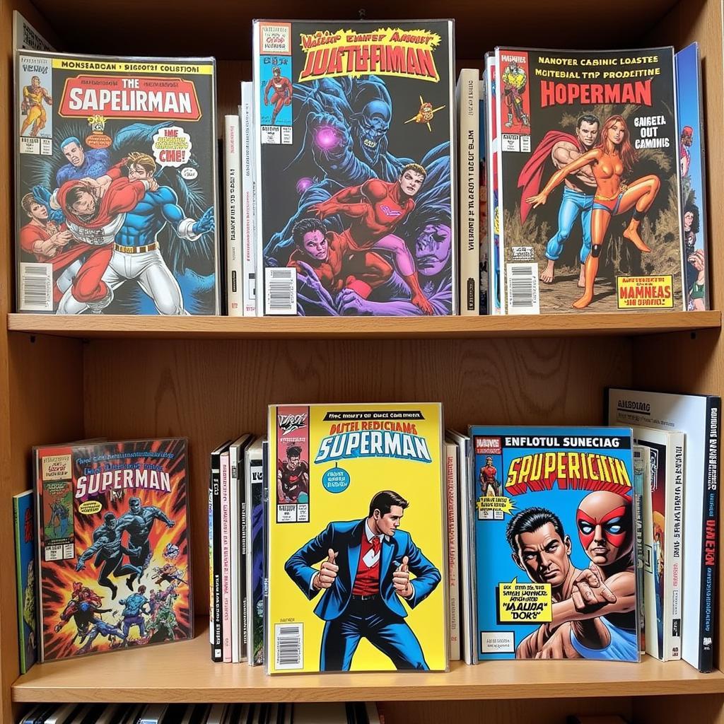 Showcasing a comic book collection