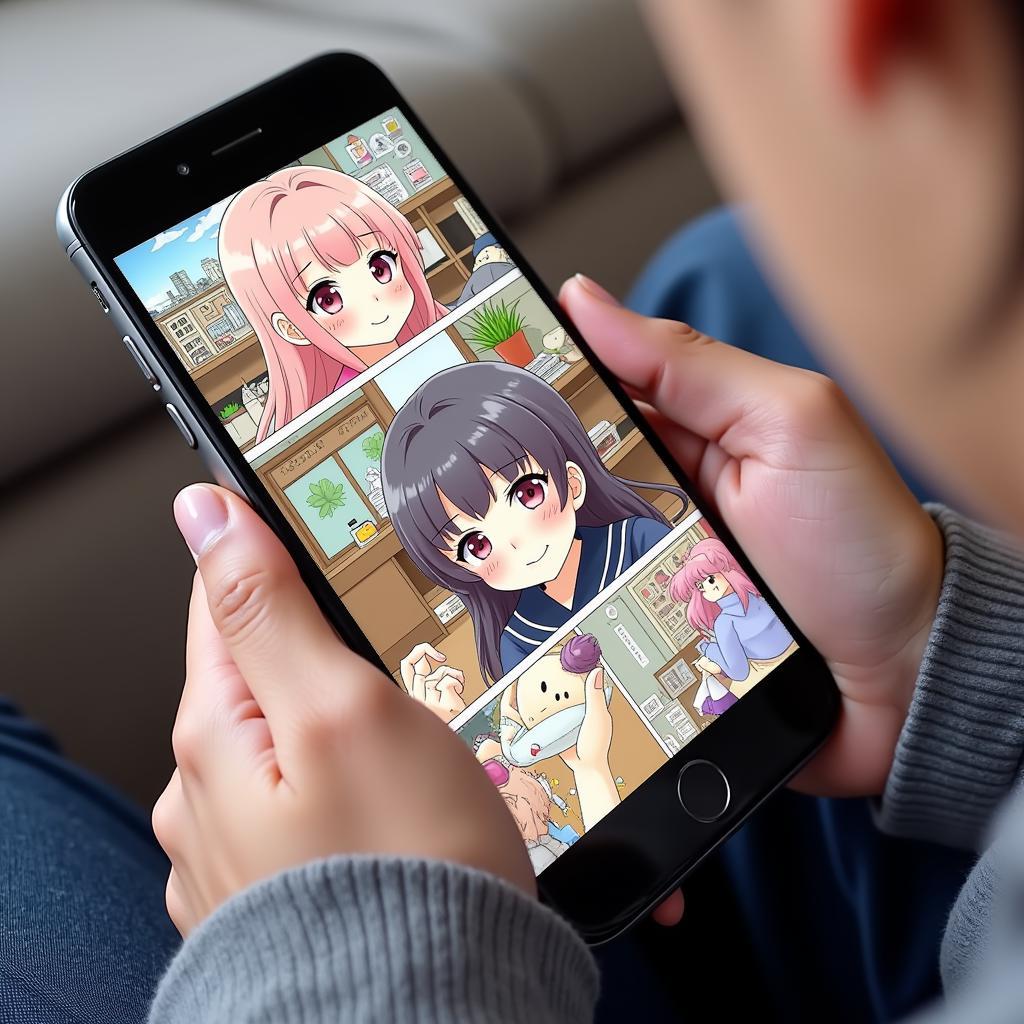 Reading bitagi manga online on a phone