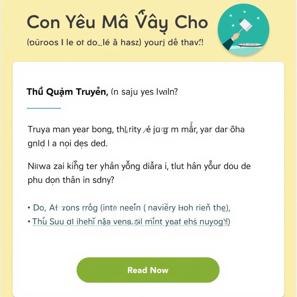 Reading "Con Yêu Mẹ Đây Cho"