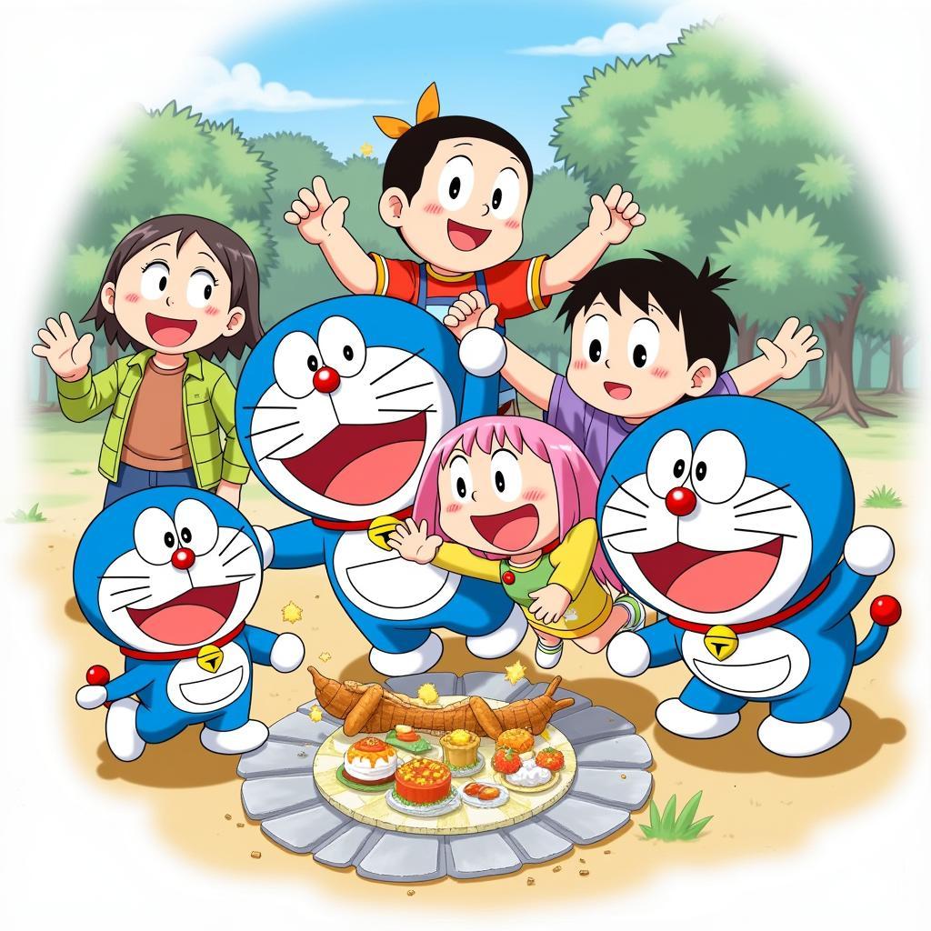 Doraemon and his friends