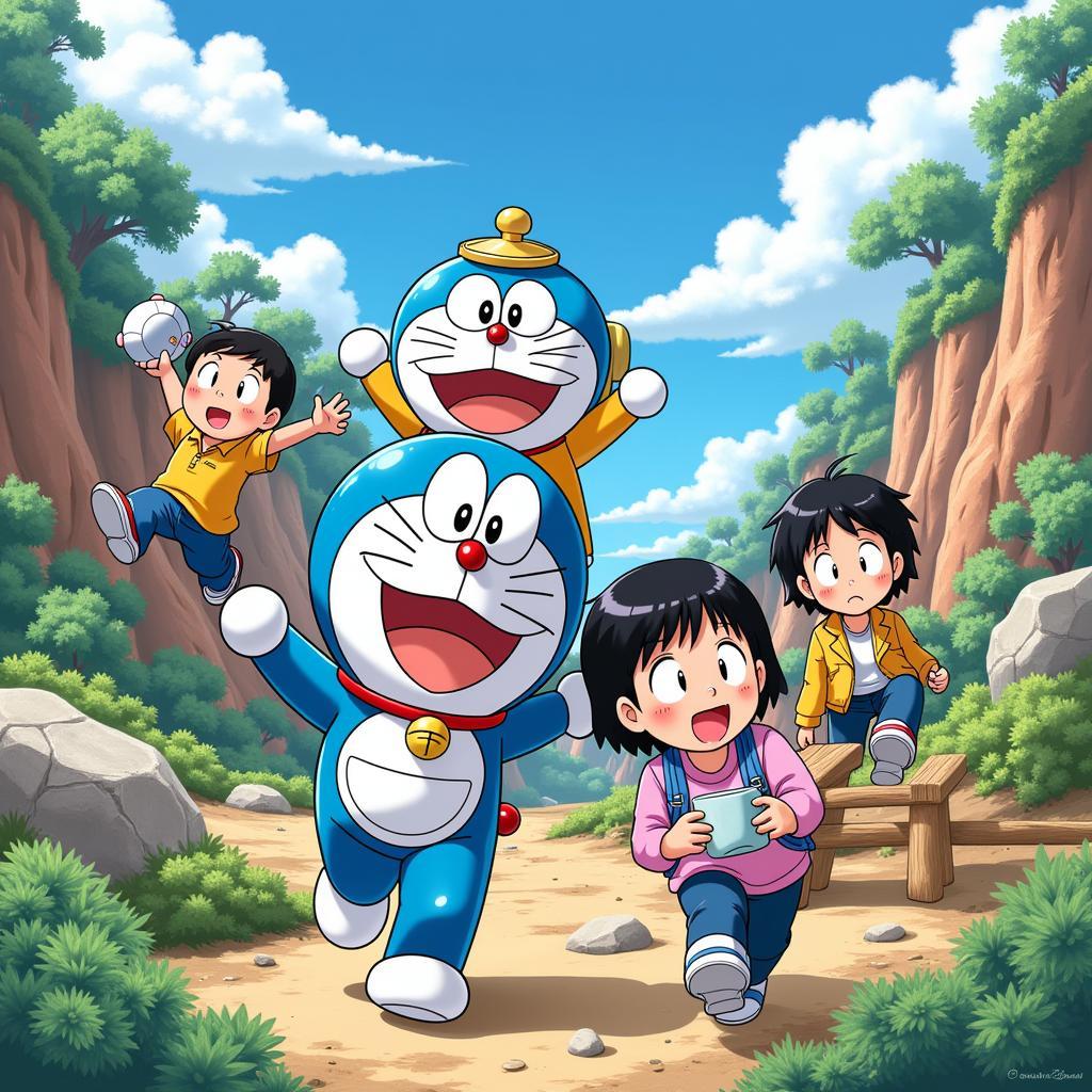 Nhóm bạn Doraemon trong truyện dài