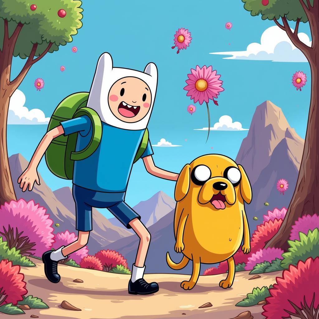 Hình ảnh Finn và Jake trong Adventure Time