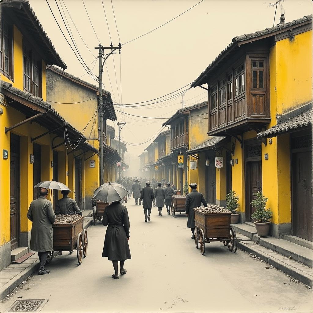 The chilling wind of early winter in Hanoi's Old Quarter