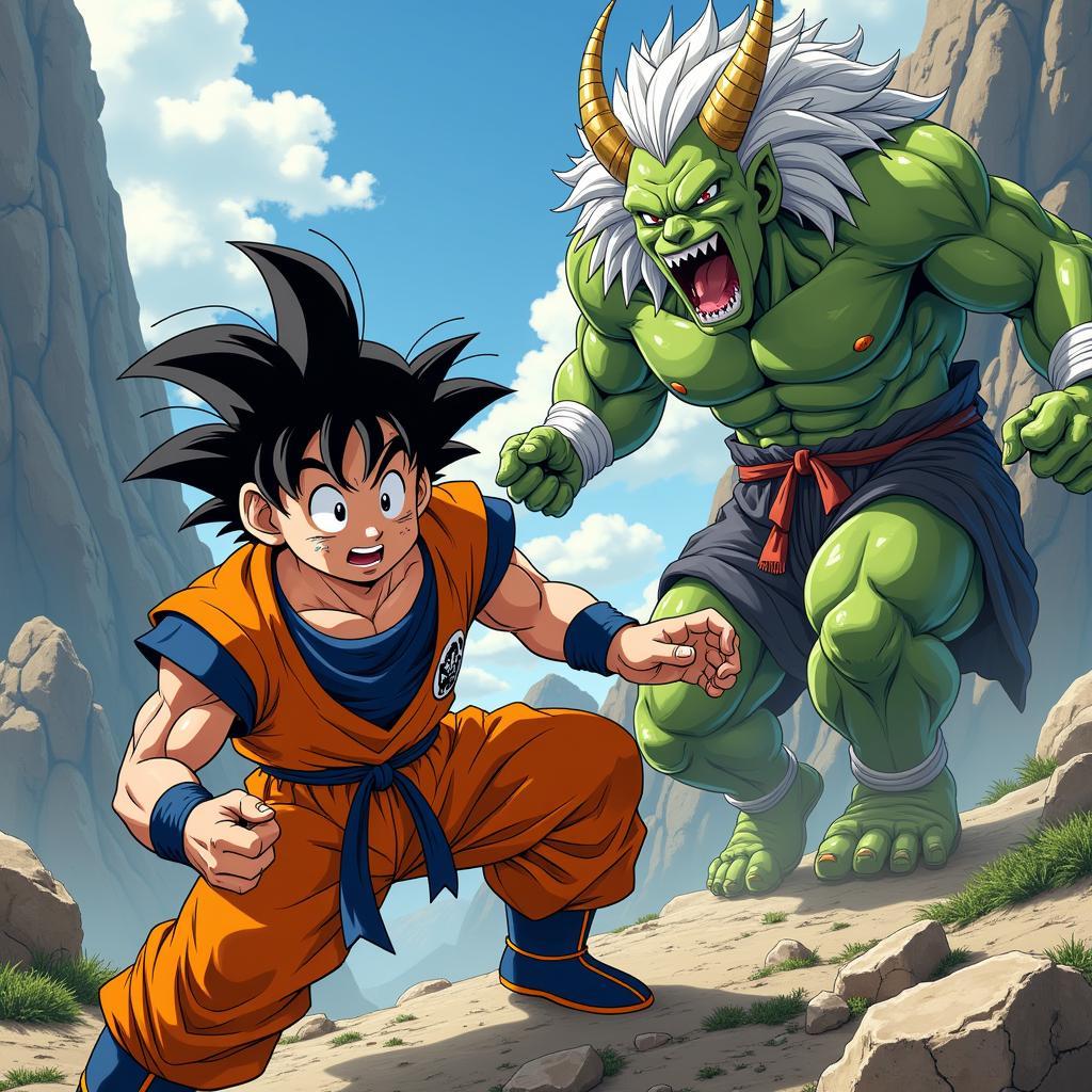 Goku luyện tập cùng Thần Hào