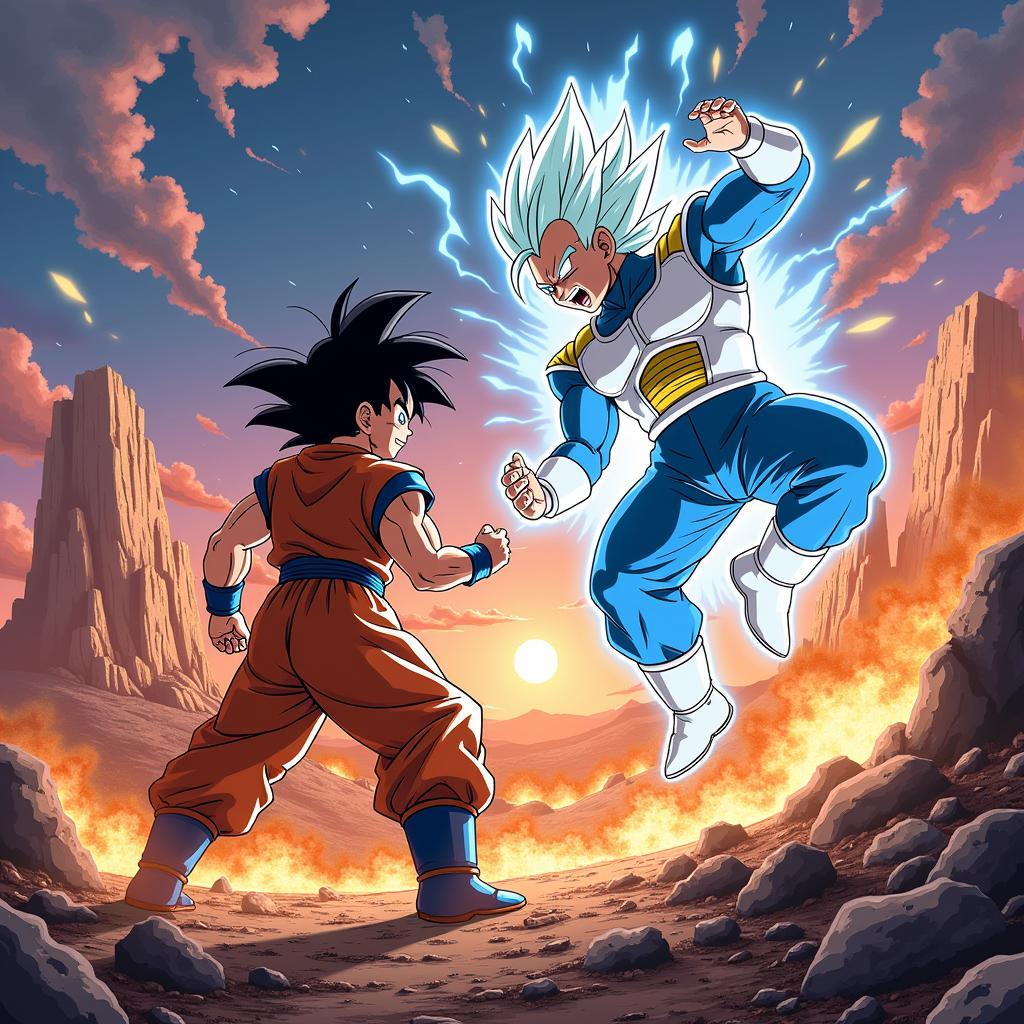 Goku và Vegeta đối đầu nảy lửa