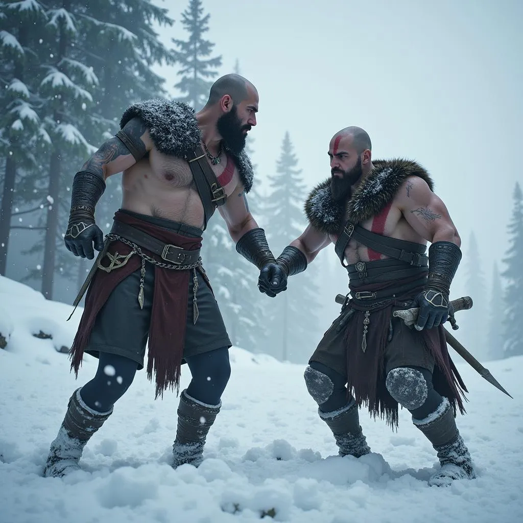 Kratos và Atreus đối mặt với Fimbulwinter