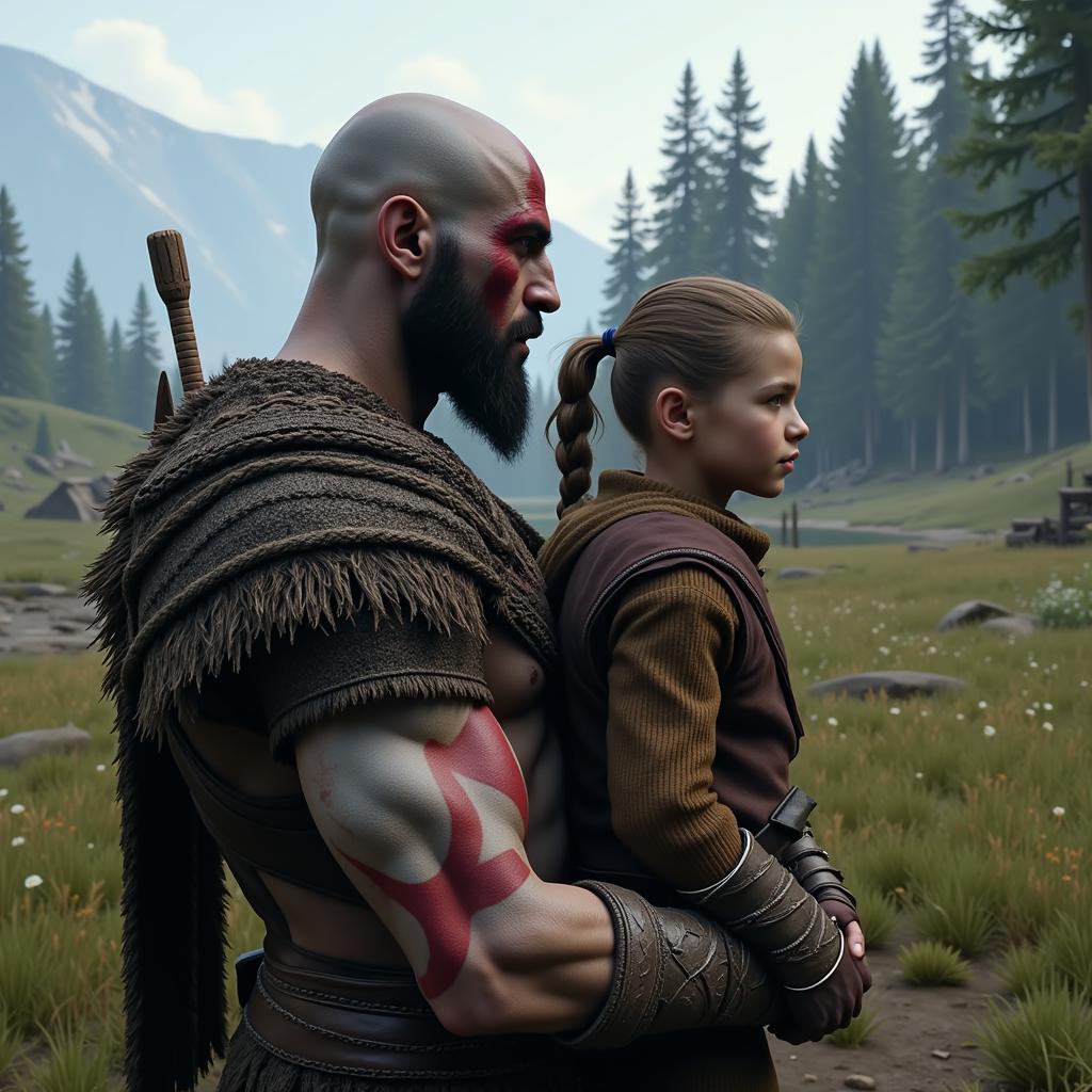 Kratos và Atreus trong God of War 4