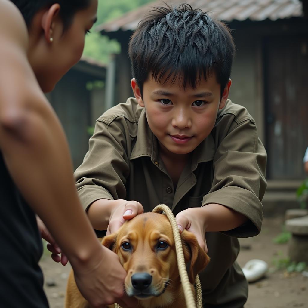 Lão Hạc bán chó