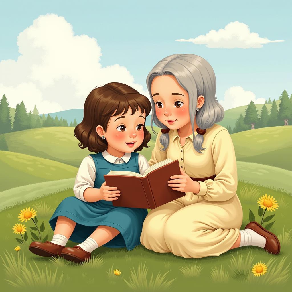 Laura Ingalls và chị gái Mary