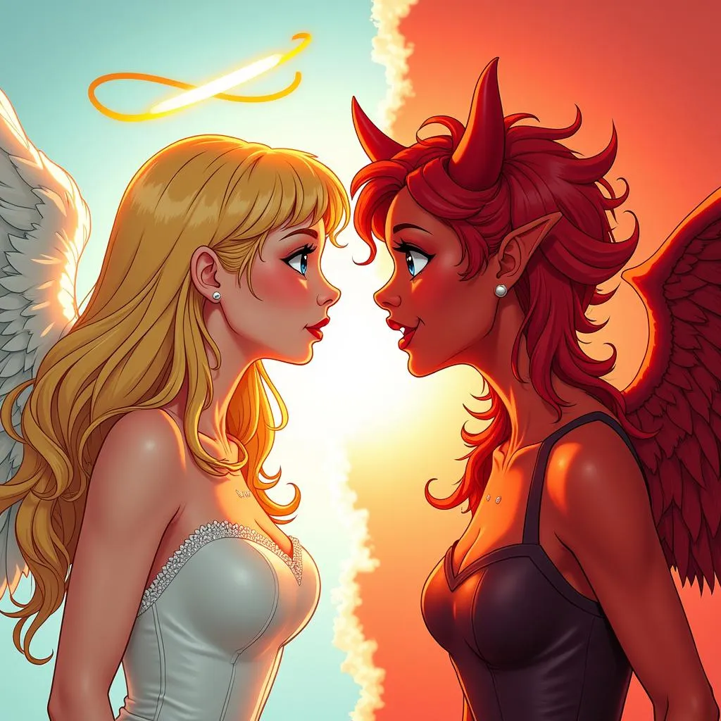 Miss Angel và Miss Devil lần đầu gặp gỡ