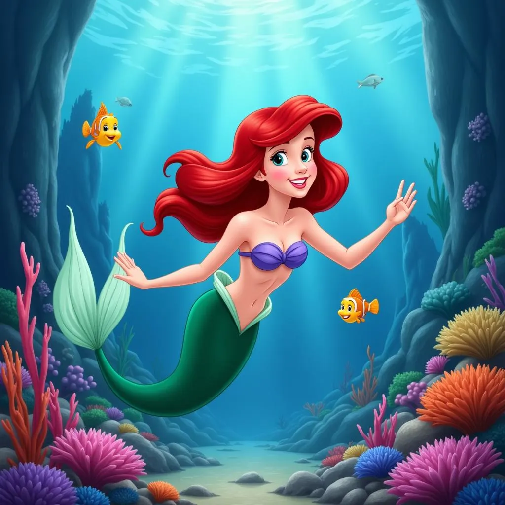 Nàng Tiên Cá Ariel trong phim hoạt hình Disney