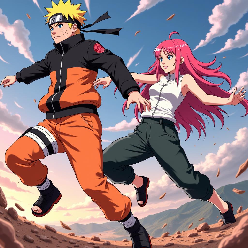 Naruto và Hinata trong cuộc chiến