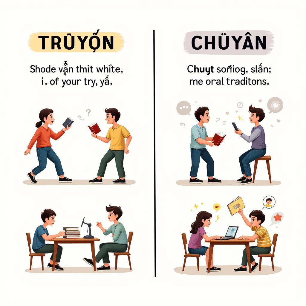 Phân biệt truyện và chuyện