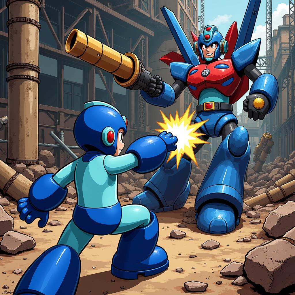 Rockman đối đầu với Robot Master