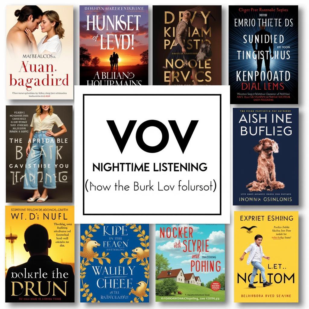 Different genres of VOV audio books available for nighttime listening