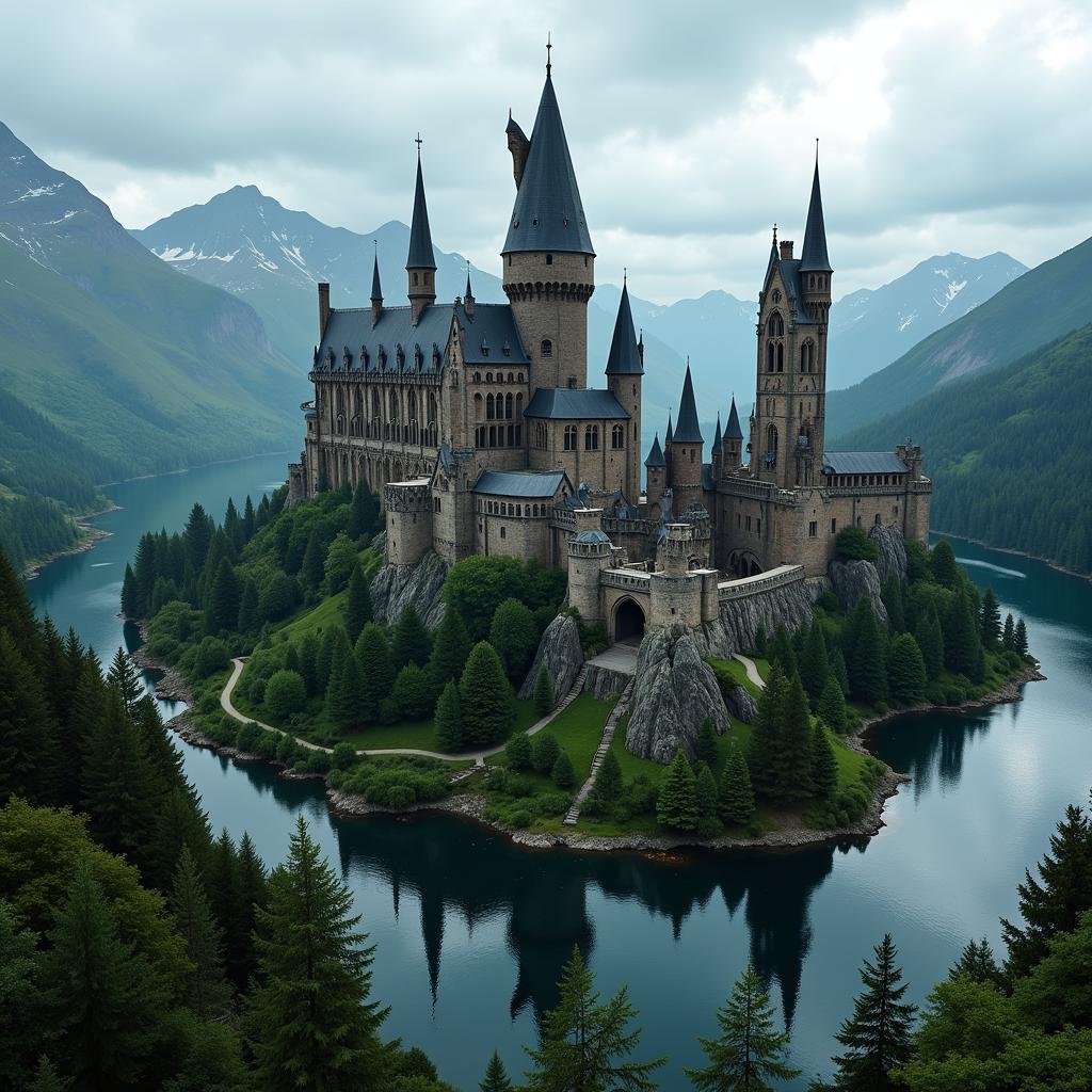 Trường Phù thủy Hogwarts nguy nga tráng lệ