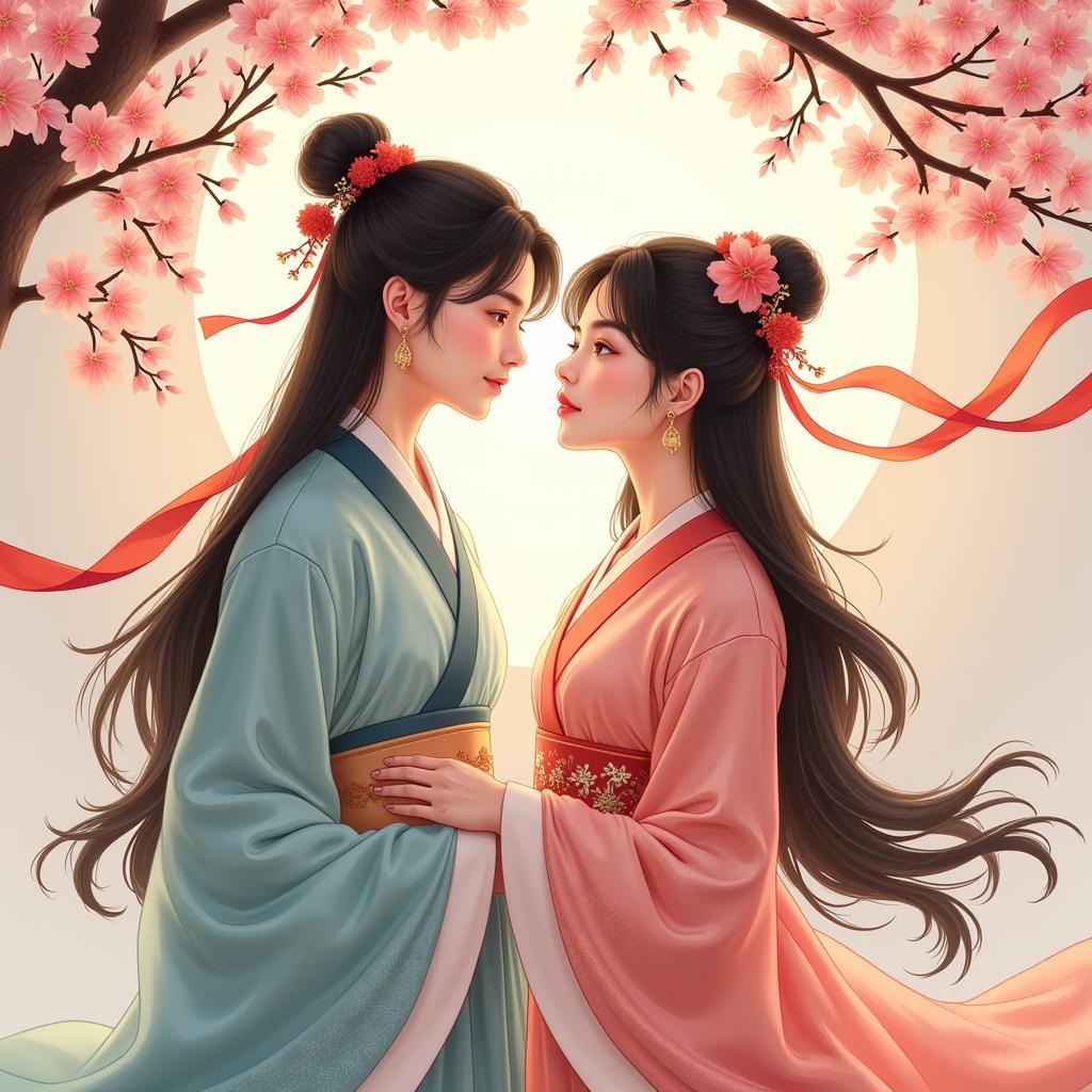 Sweet and romantic ancient Chinese novel cover