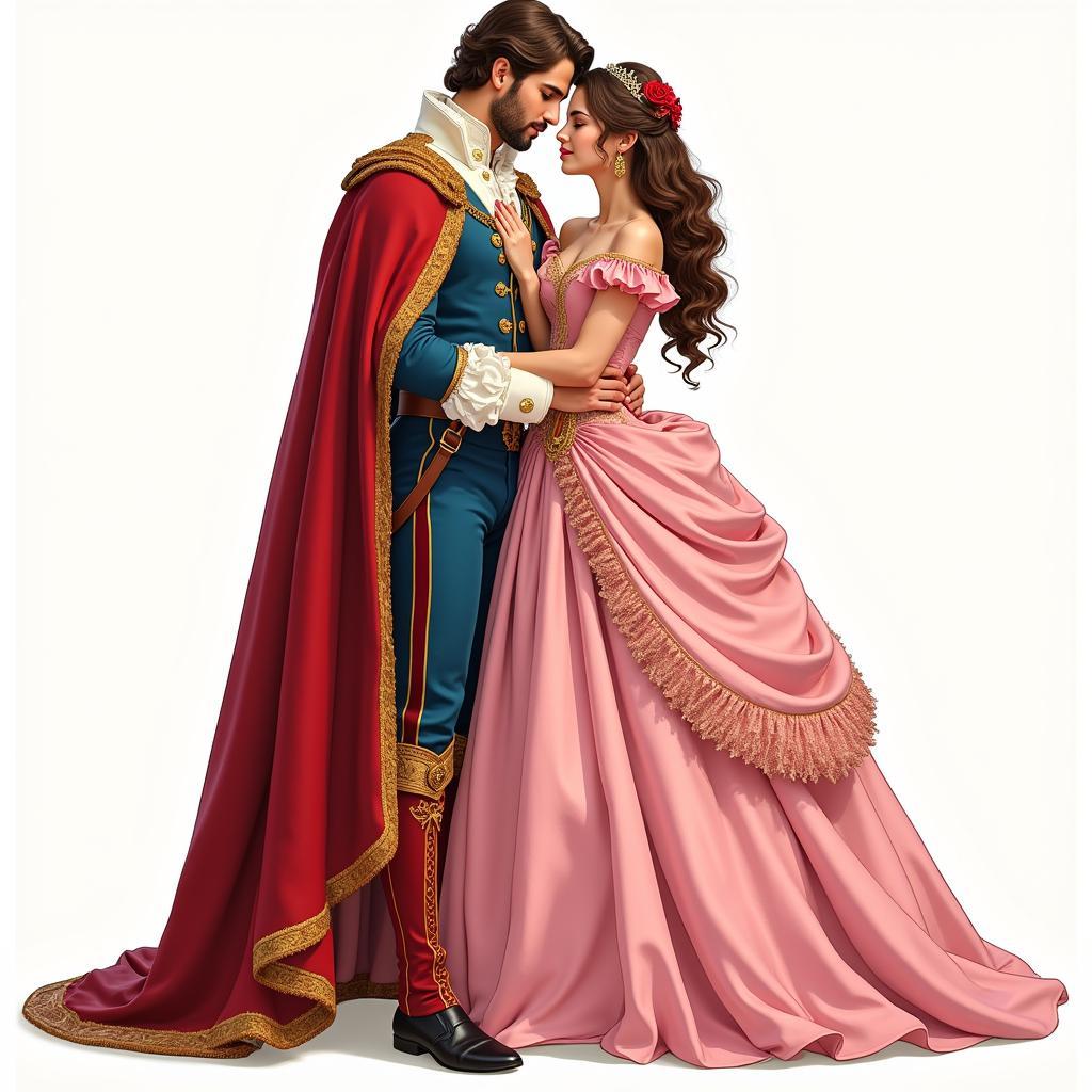 The domineering prince embraces the princess