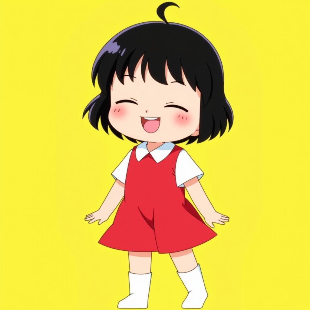 Cô bé Maruko đáng yêu với nụ cười tươi tắn