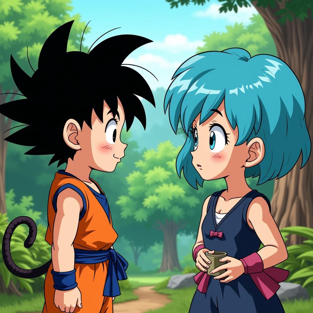 Cuộc gặp gỡ định mệnh giữa Goku và Bulma trong Dragon Ball tập 2