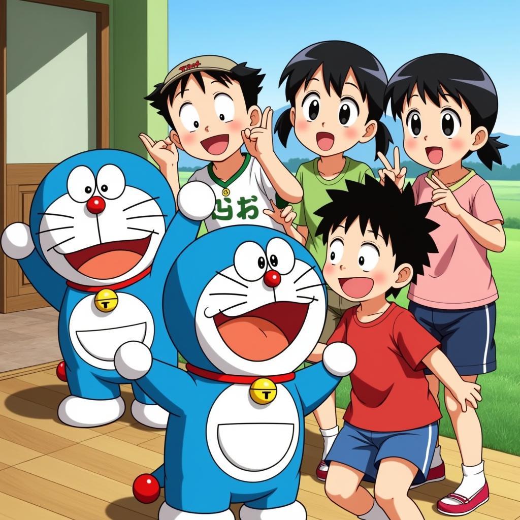 Nhóm bạn Nobita trong truyện Doraemon