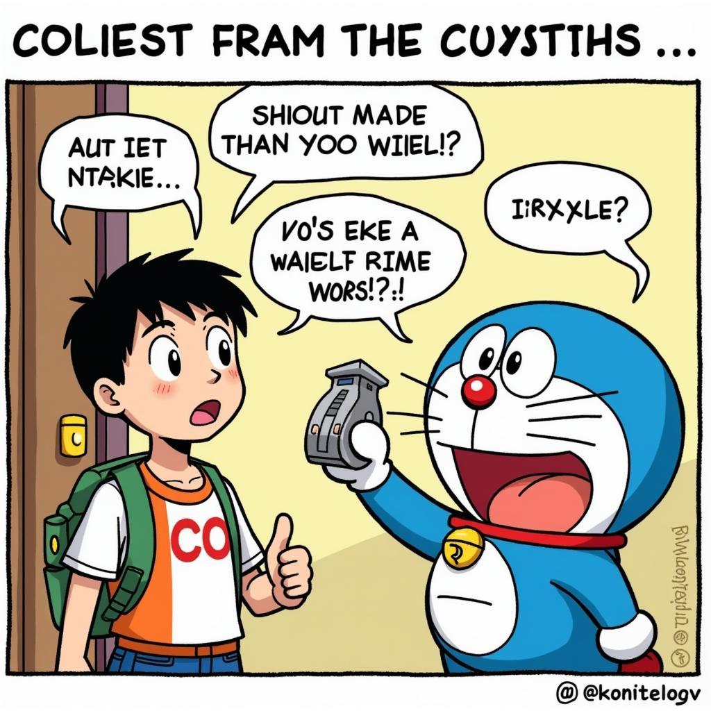 Hình ảnh minh họa truyện Doraemon chế hài hước