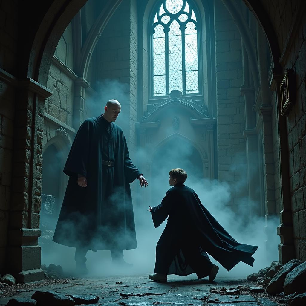 Harry Potter đối đầu với Voldemort