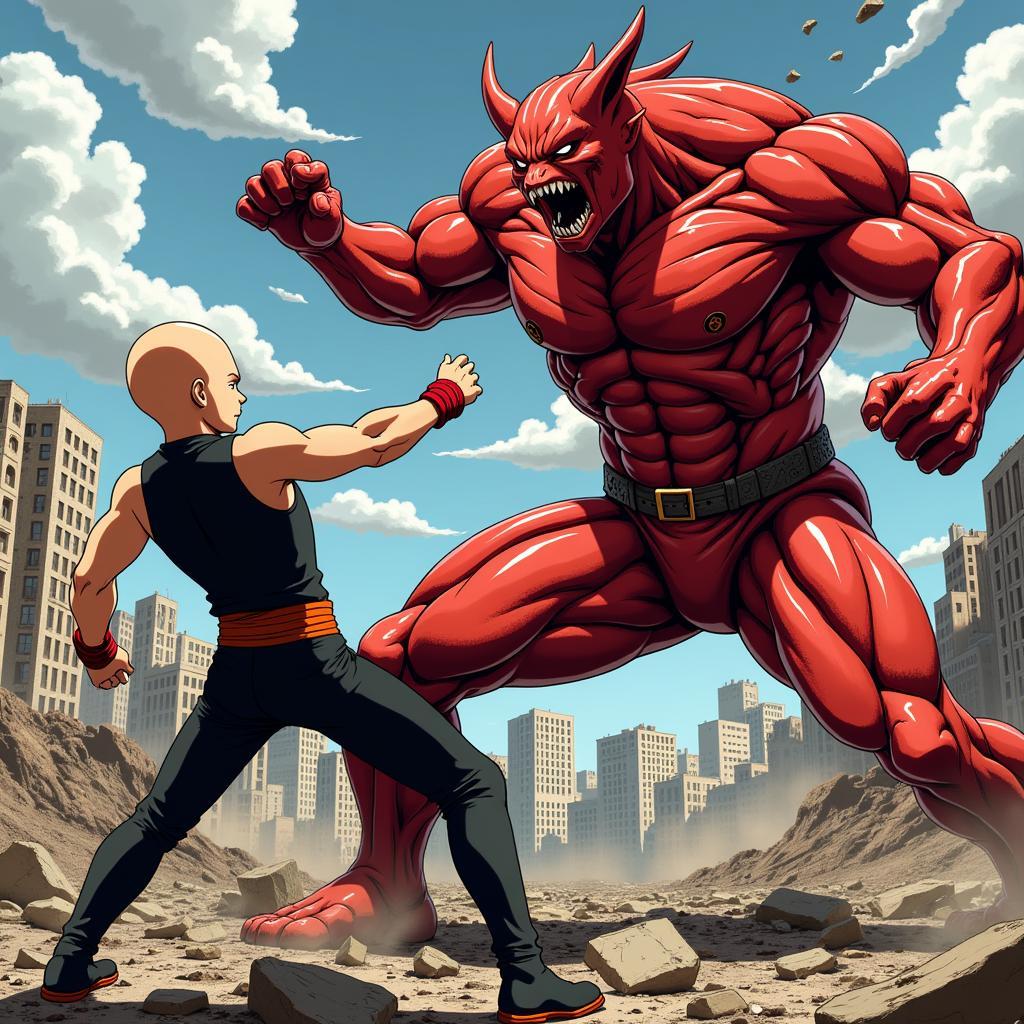 Saitama vs Garou: Đối Đầu Định Mệnh