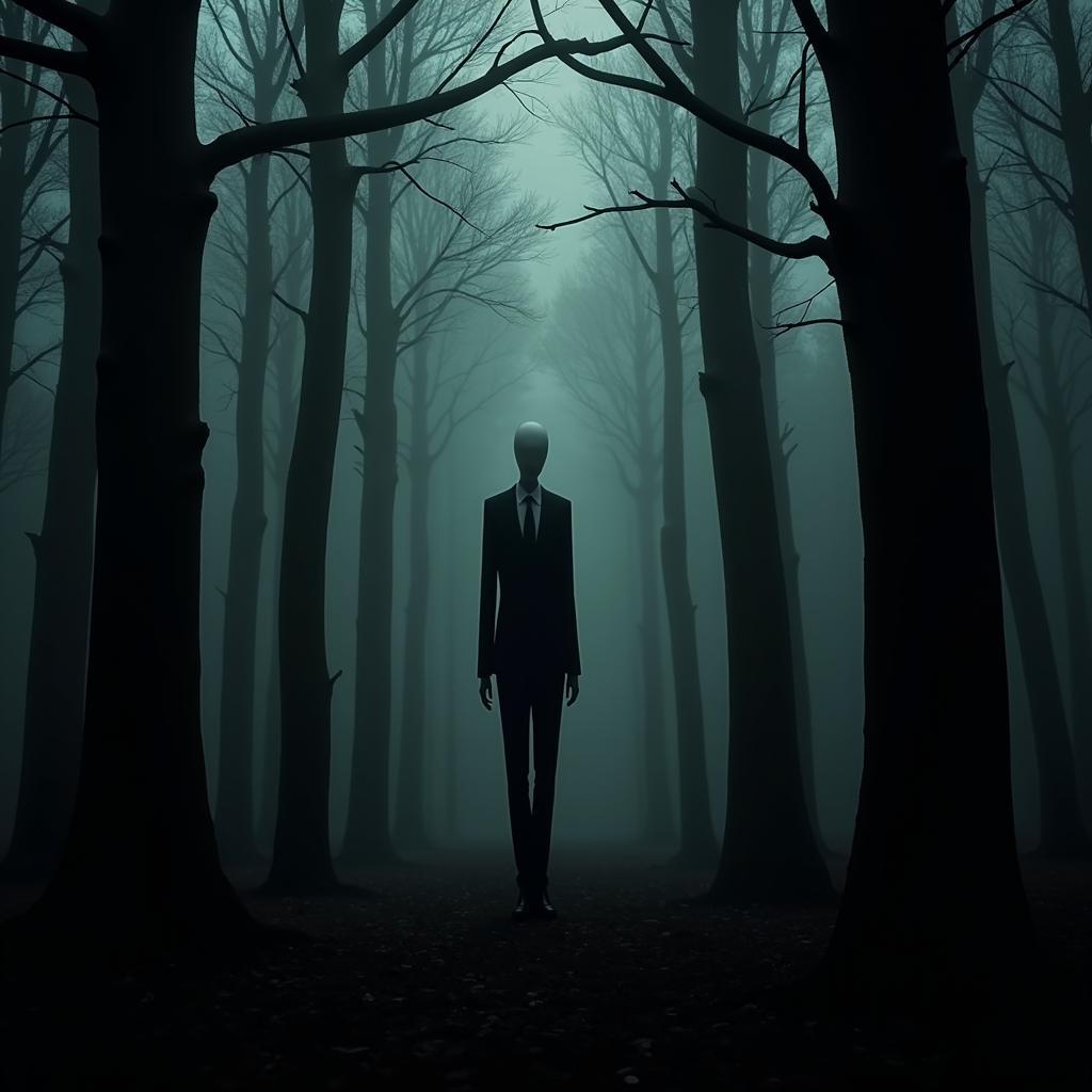 Slender Man trong rừng