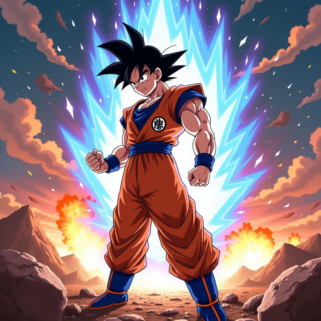 Hình ảnh Son Goku chiến binh Saiyan