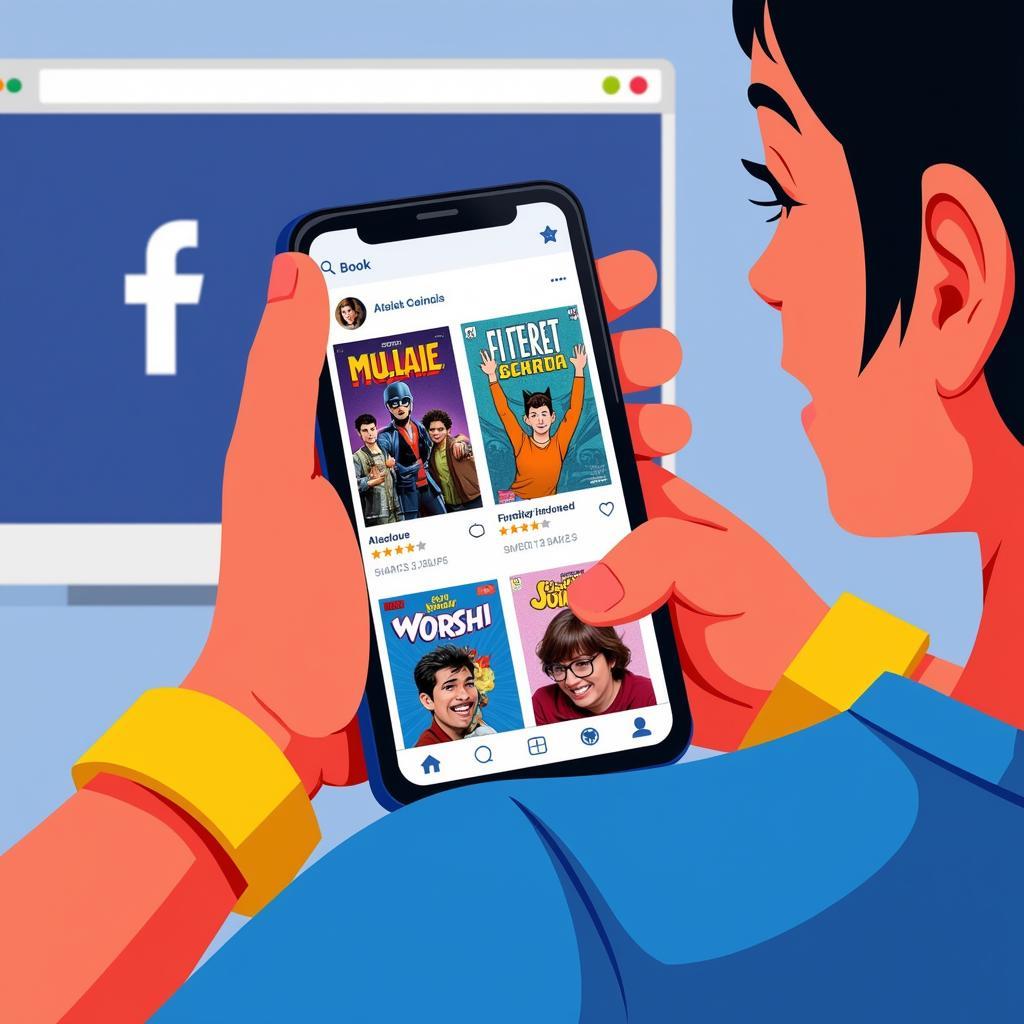 Tìm kiếm truyện tranh trên Facebook