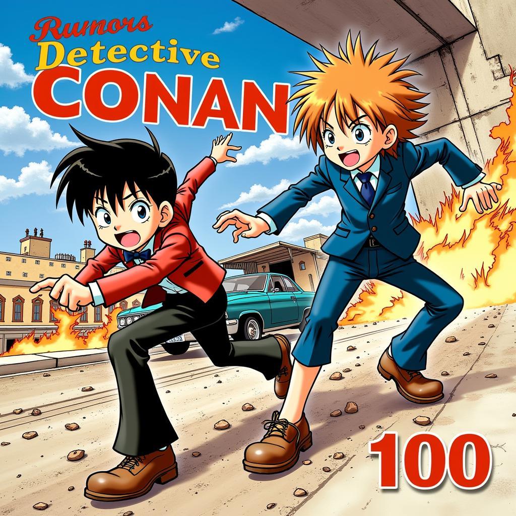 Pha hành động nghẹt thở trong truyện Conan 100