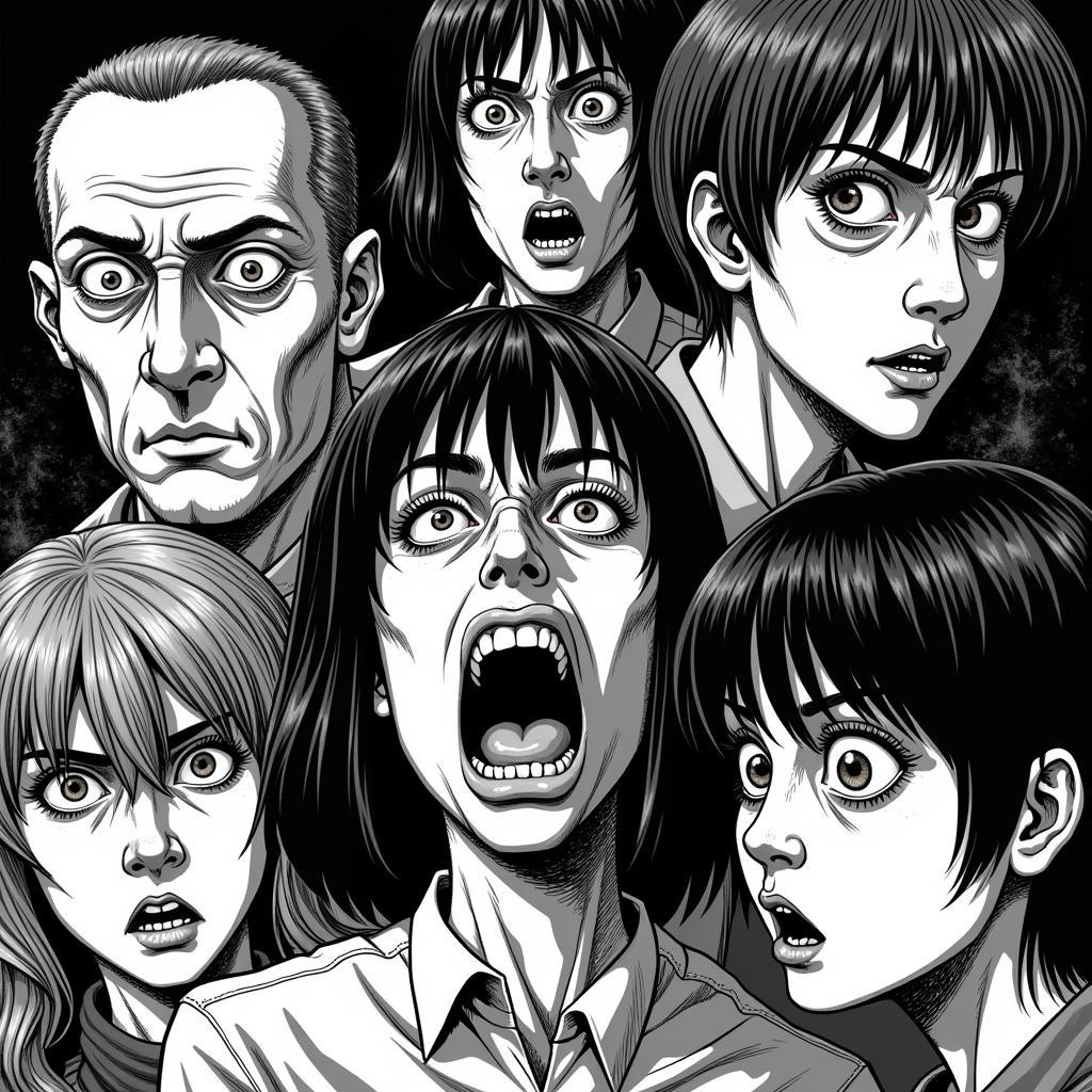 Nét vẽ u ám, ám ảnh đặc trưng của Junji Ito trong Uzumaki truyện