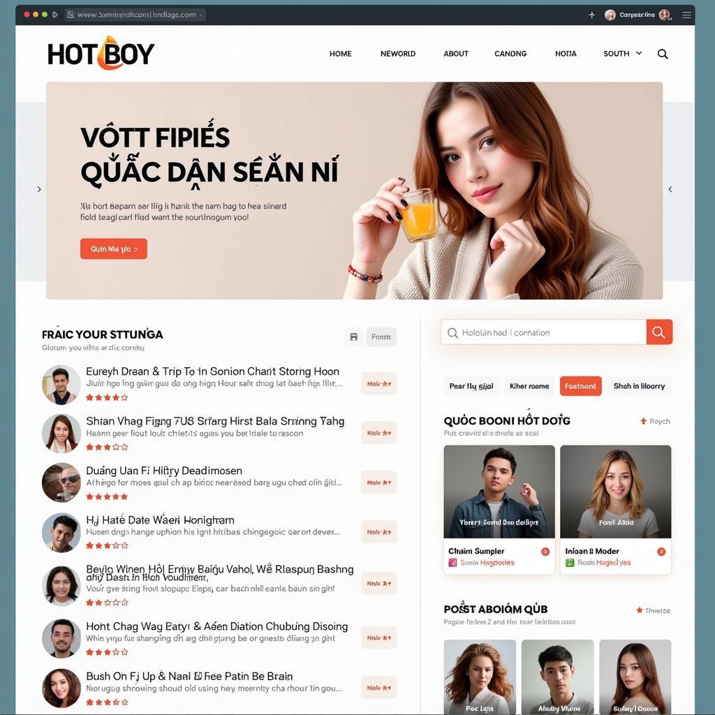 Giao diện website đọc truyện "hot boy quốc dân là nữ" thân thiện, dễ sử dụng