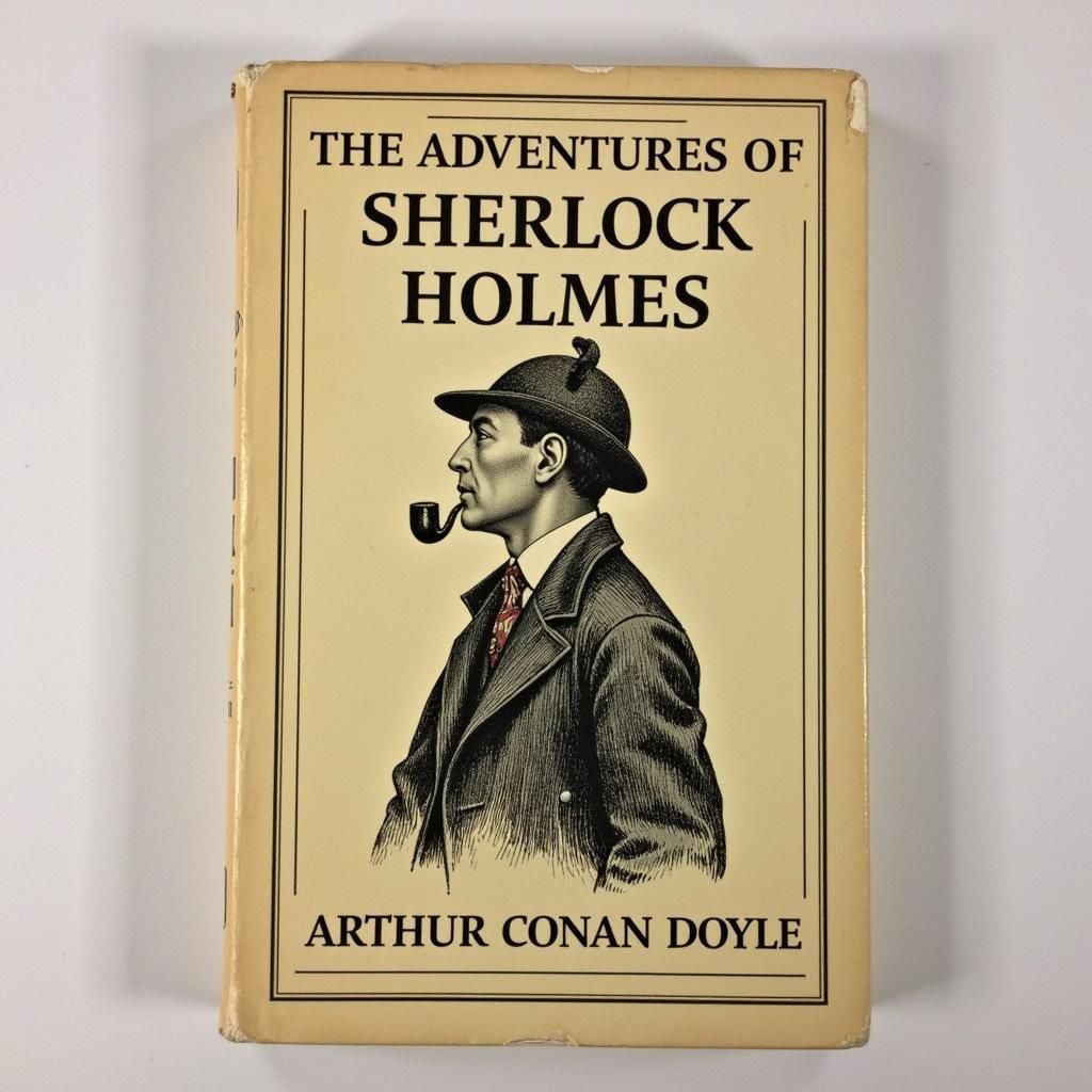 Reading Sherlock Holmes in English: A vintage book cover of a Sherlock Holmes story.