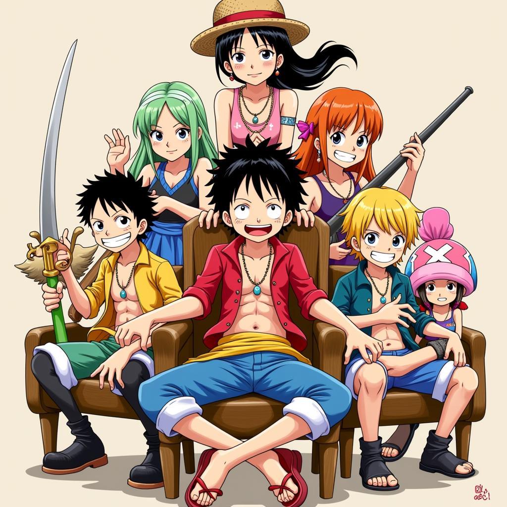 Đồng đội của Luffy trong băng Mũ Rơm