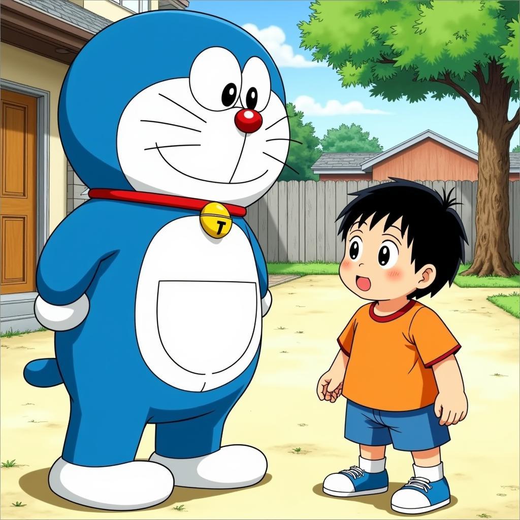 Doremon và Nobita trong truyện tranh tập 1