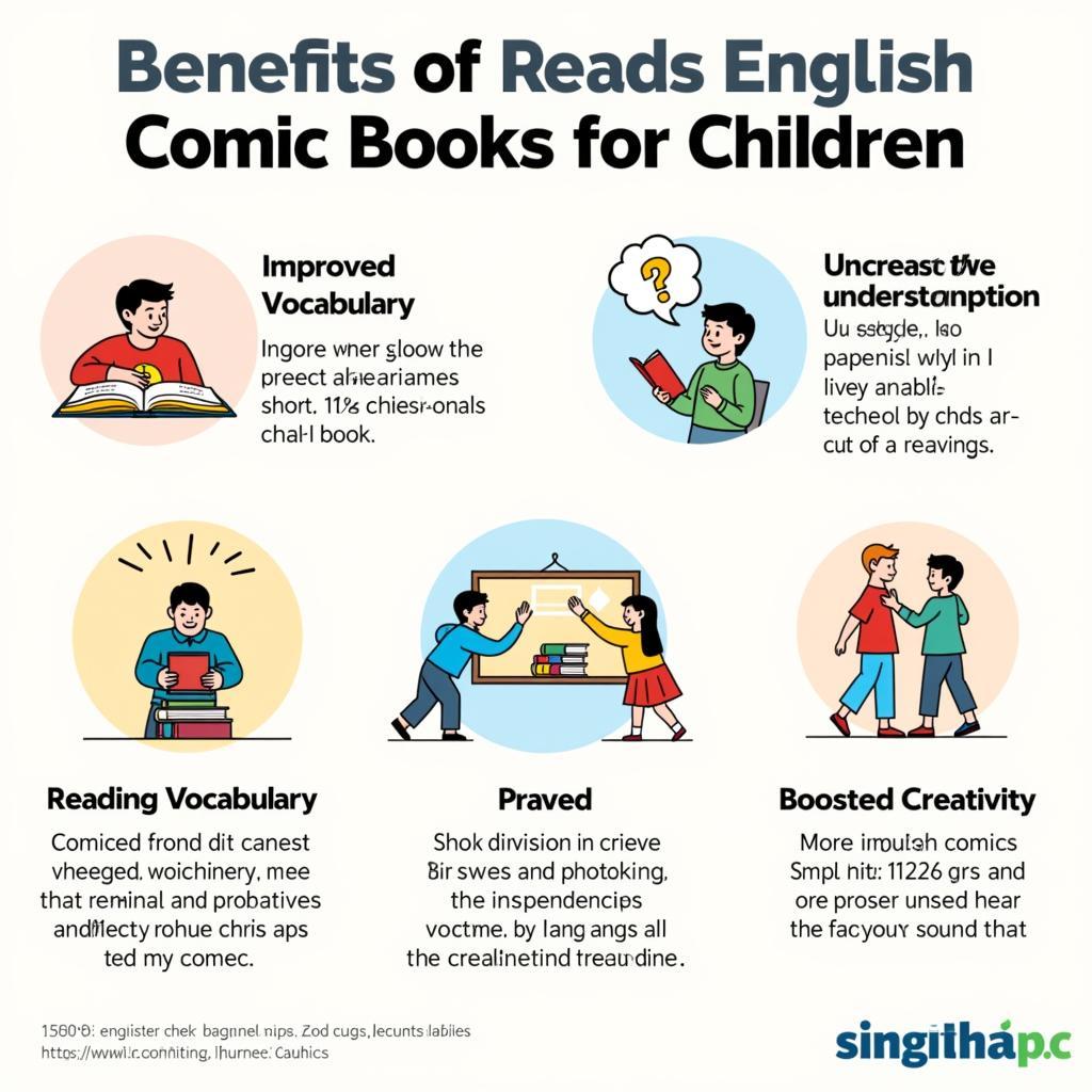 The benefits of English comic books for children, including language development, cognitive skills enhancement, and cultural awareness.