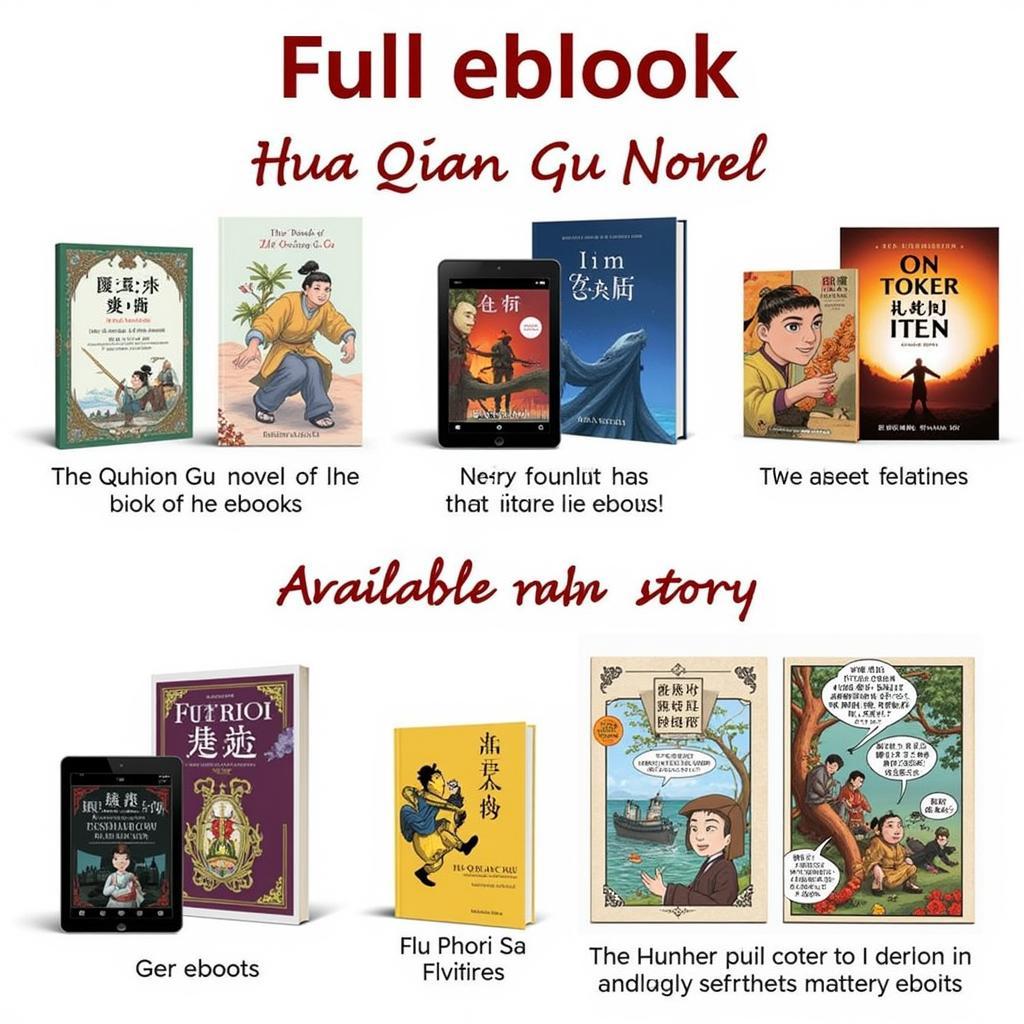 Tải truyện Hoa Thiên Cốt full - Hình ảnh minh họa các phiên bản truyện Hoa Thiên Cốt: bản in, ebook, truyện tranh.