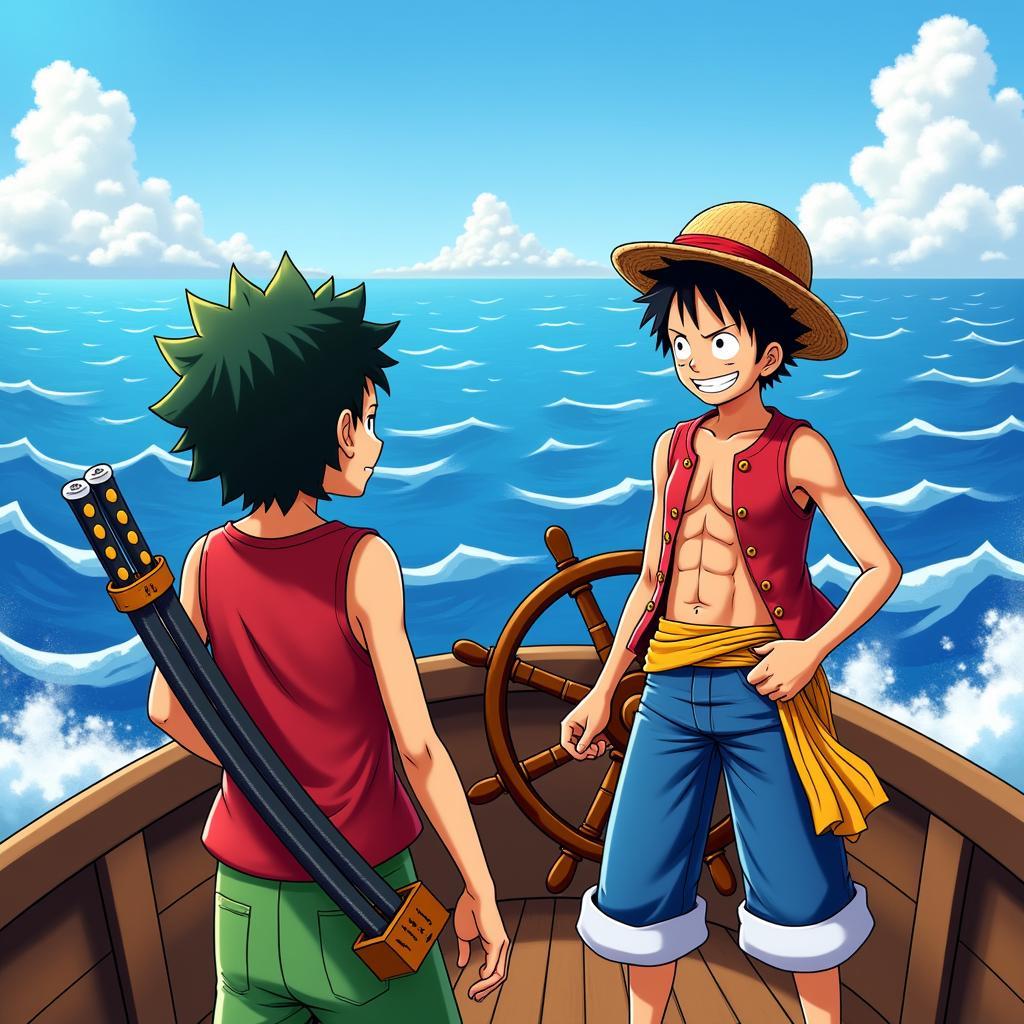 Luffy và Zoro bắt đầu hành trình