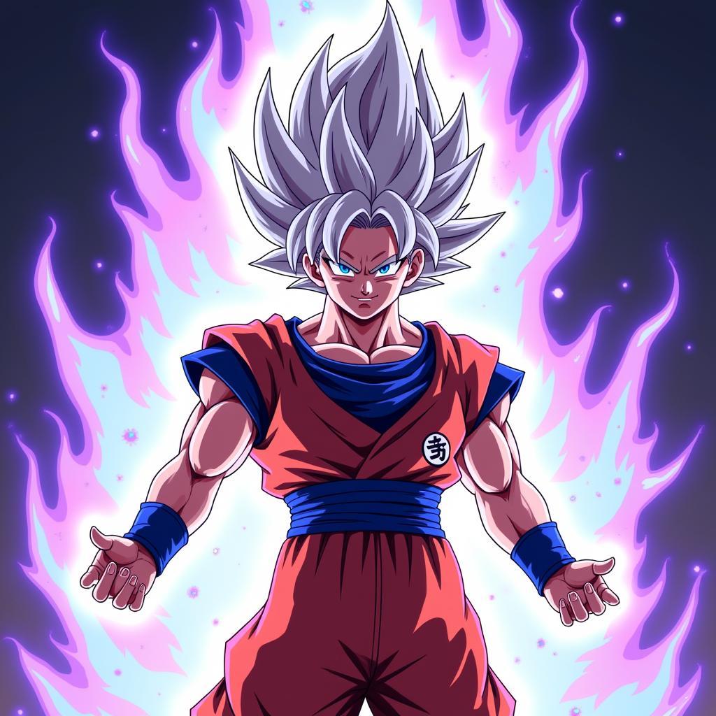 Goku biến hình trong Dragon Super Truyện