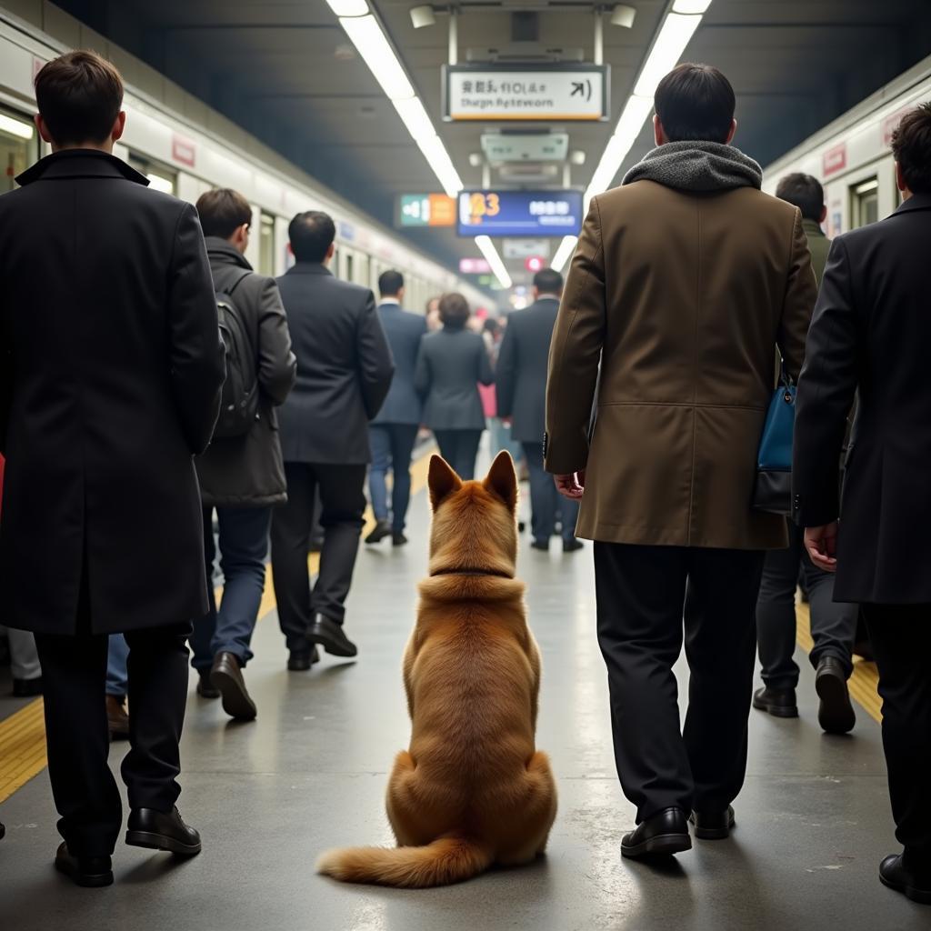 Hachiko kiên nhẫn chờ chủ nhân tại ga Shibuya