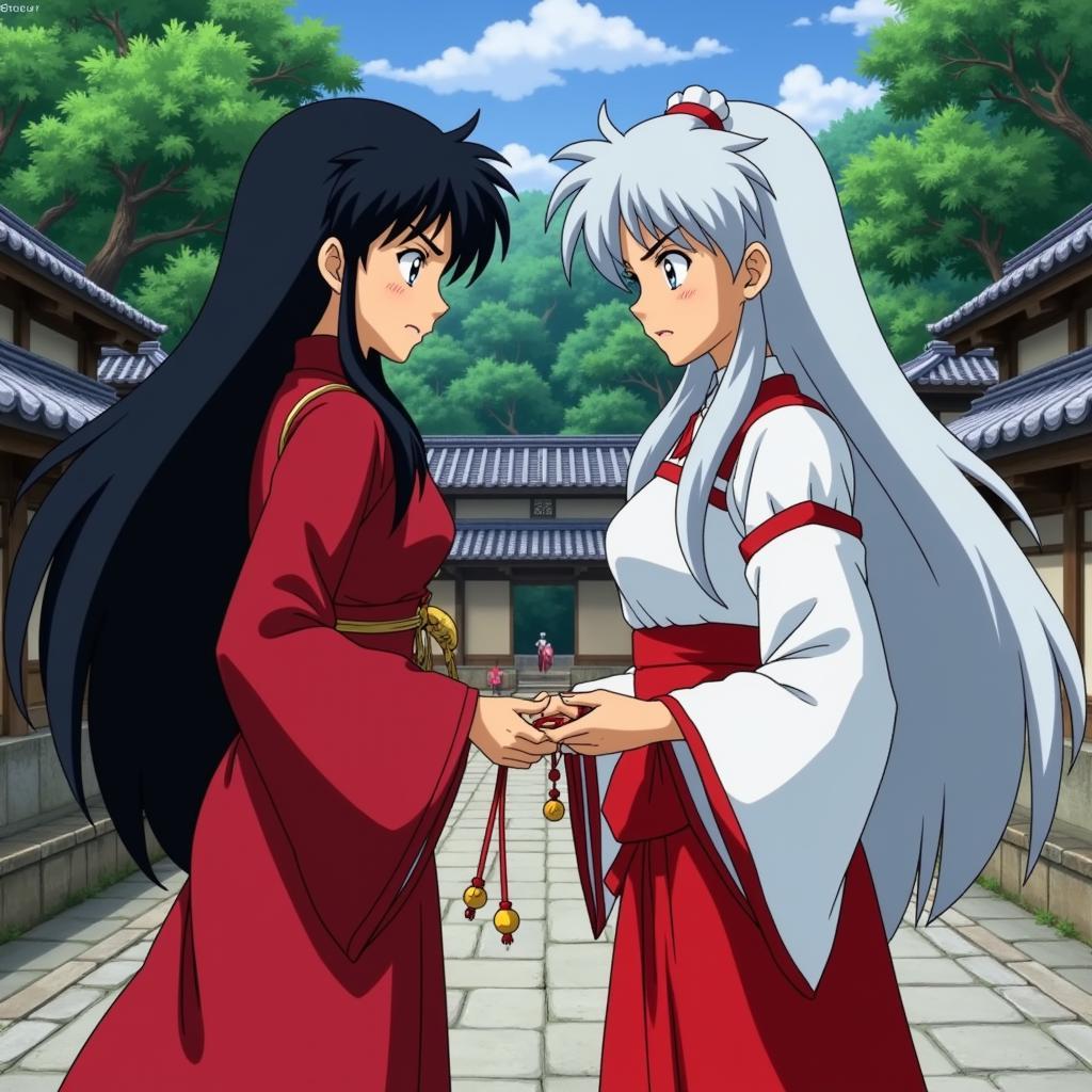 Kagome và Inuyasha trong tập 2